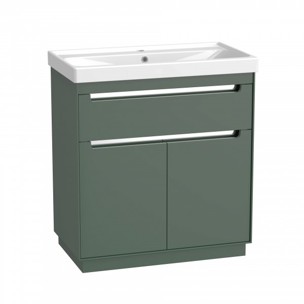 Tavistock Acumen 800mm Floor Mounted Vanity Unit & Basin - Viridian Green