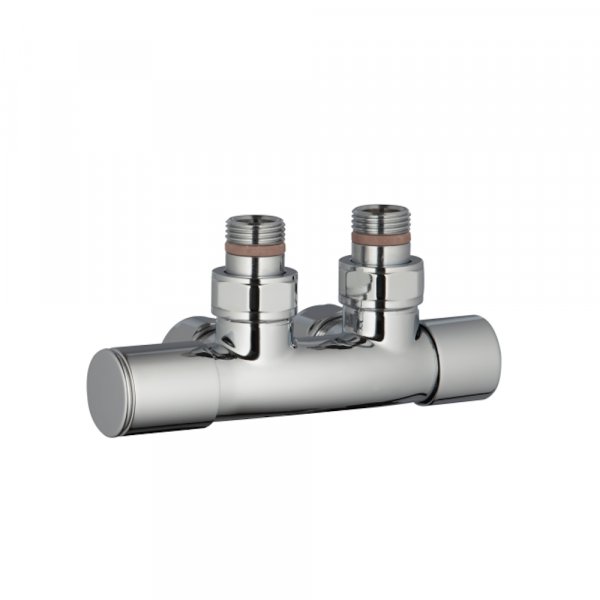 Zehnder Manual Angled 50mm Valve Set 39 - Chrome