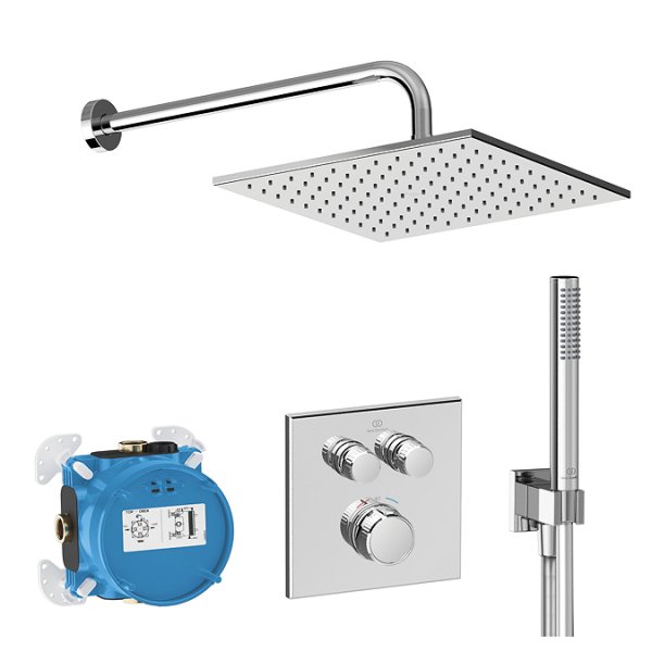 Ideal Standard Ceratherm Navigo Square Shower Pack - Chrome