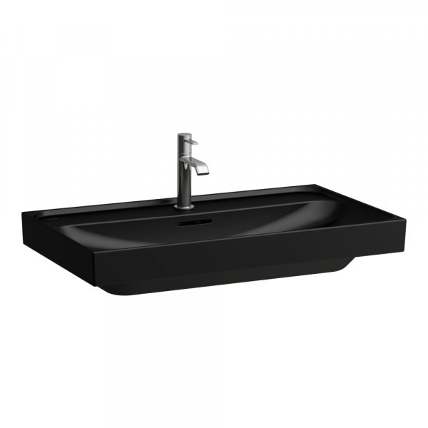 Laufen Meda 800mm Basin - 1 Tap Hole - Matt Black