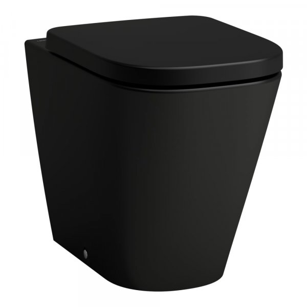 Laufen Meda Rimless Floorstanding Back to Wall Toilet with Silent Flush - Matt Black