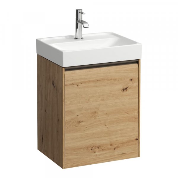 Laufen Meda 450mm 1 Door Right Hand Vanity Unit - Wild Oak