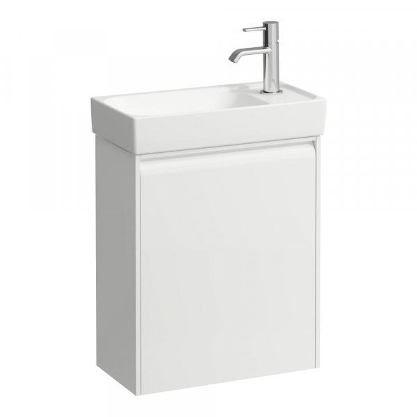 Laufen Meda 460mm Compact 1 Door Right Hand Vanity Unit - Matt White