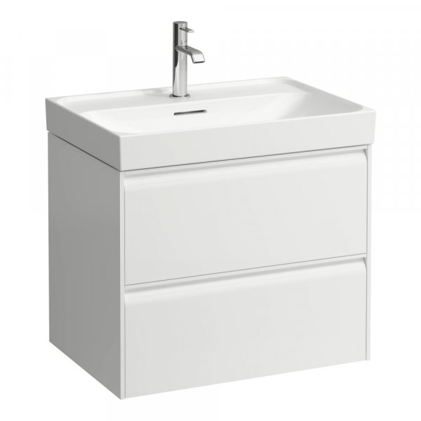 Laufen Meda 650mm 2 Drawer Vanity Unit - Matt White