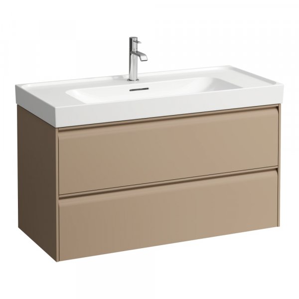 Laufen Meda 1000mm 2 Drawer Vanity Unit - Cappuccino