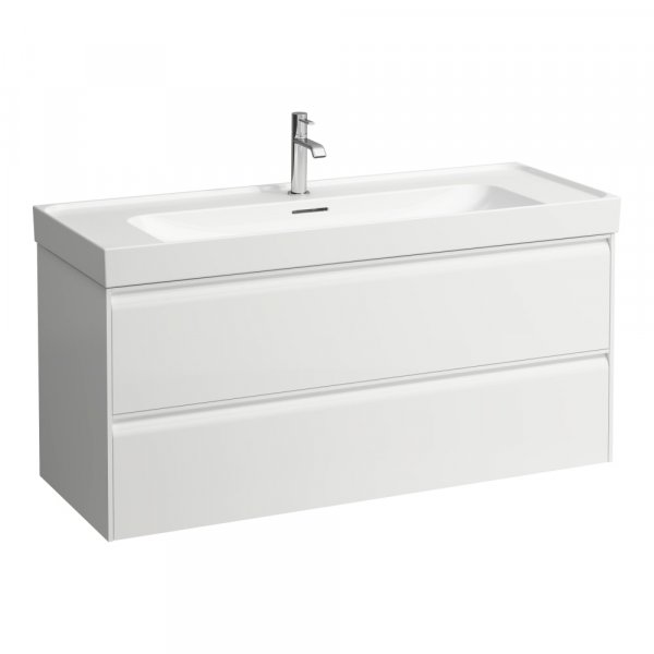 Laufen Meda 1200mm 2 Drawer Vanity Unit - Matt White