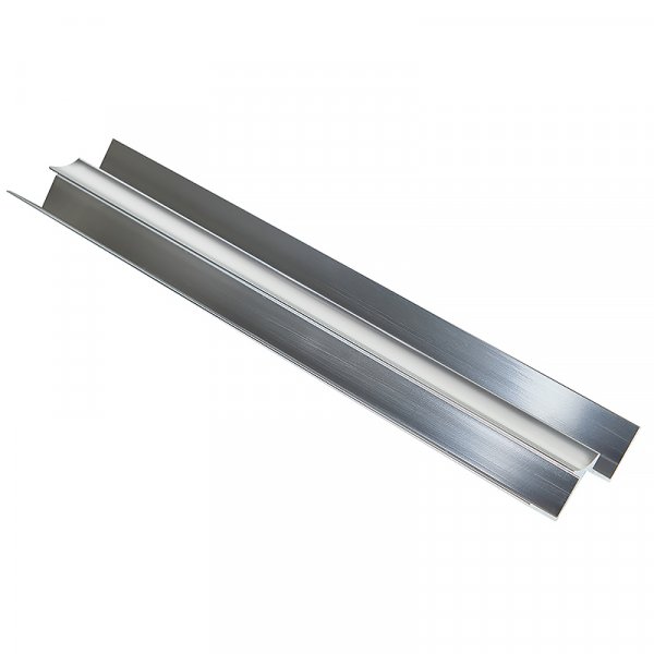 Zest Aluminium Chrome Trims For Use with 10mm Panels - 2400mm Internal Corner