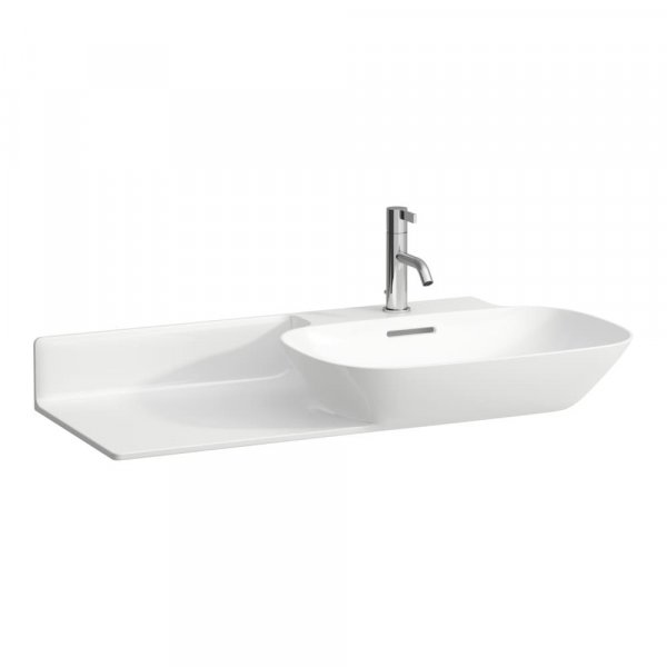 Laufen Ino Matt White 900 x 450mm Basin with Left Hand Shelf - 1 Tap Hole