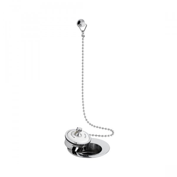 Booth & Co. Axbridge Ceramic Plug and Chain Basin Waste - Chrome