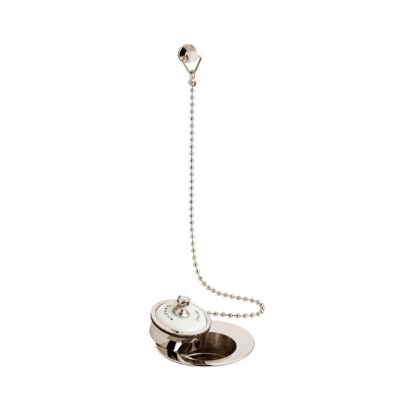 Booth & Co. Axbridge Ceramic Plug and Chain Basin Waste - Nickel