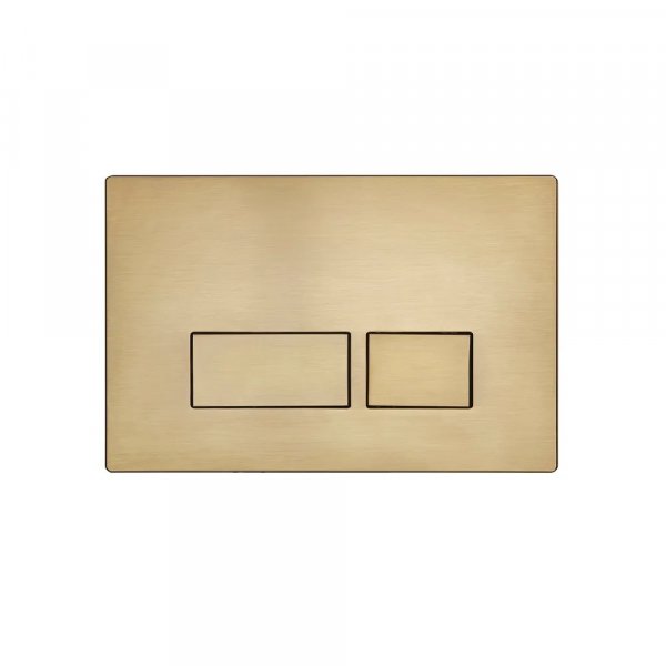 Tavistock Square Flush Plate - Brushed Brass