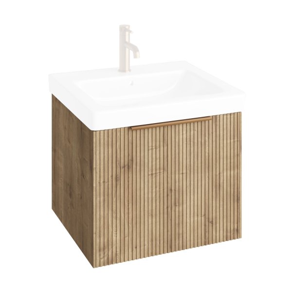 Abacus S3 Linear Concepts 600mm Vanity Unit Only - Halifax Oak