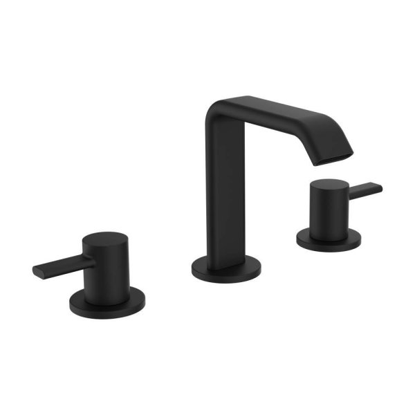 Laufen Meda 3-Hole Basin Mixer with Fixed Spout - Matt Black