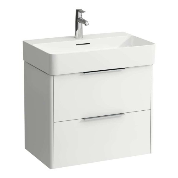 Laufen Base 635mm 2 Drawer Vanity Unit - Gloss White