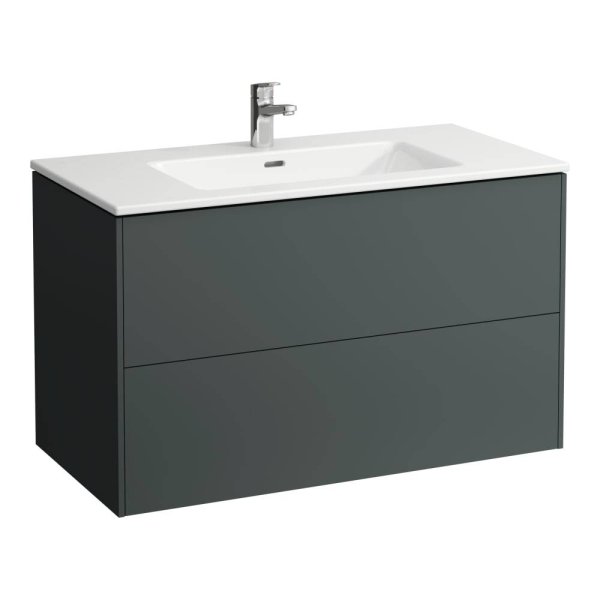 Laufen Pro S 1000mm Vanity Unit with Two Drawers & Basin  - Traffic Grey