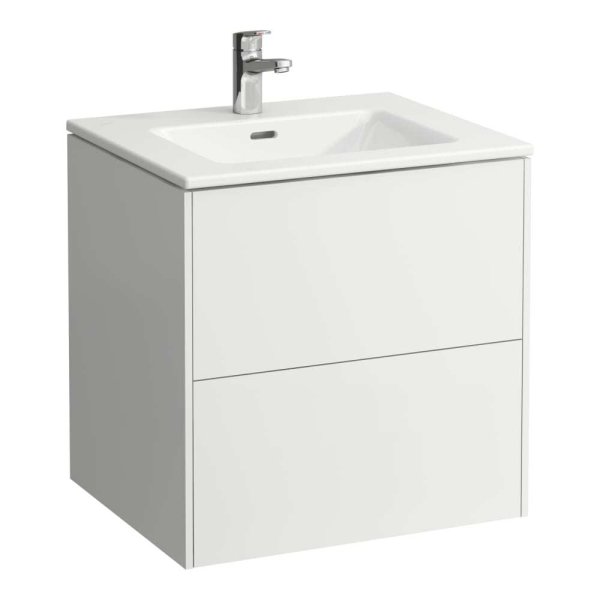 Laufen Pro S 600mm Vanity Unit with Two Drawers & Basin  - Matt White