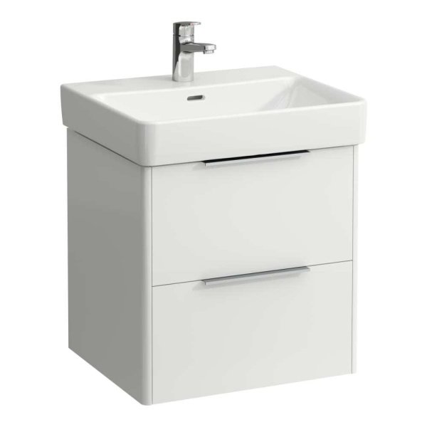 Laufen Base 520 x 440mm 2 Drawer Vanity Unit & Basin - Gloss White - Stock Clearance