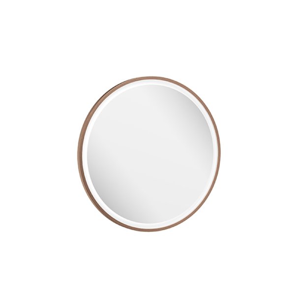 Abacus 600mm Round LED Mirror with Head Pad - Brushed Bronze