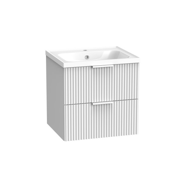 Tavistock Cadence 500mm Wall-Mounted Vanity Unit - Fluted Matt White
