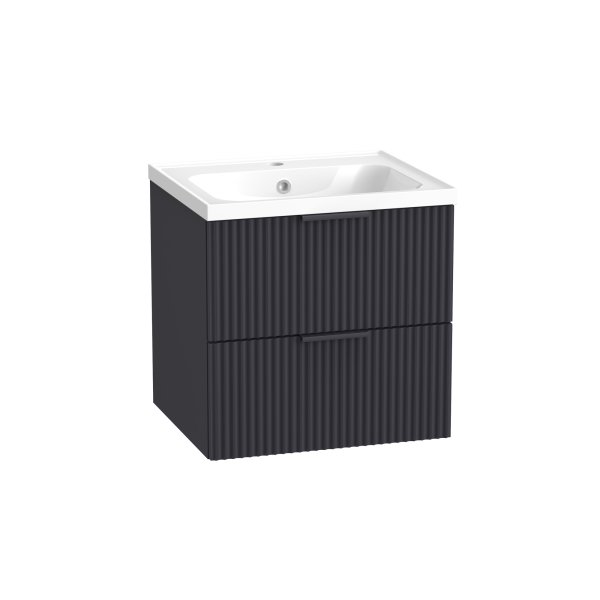 Tavistock Cadence 500mm Wall-Mounted Vanity Unit - Fluted Storm Grey