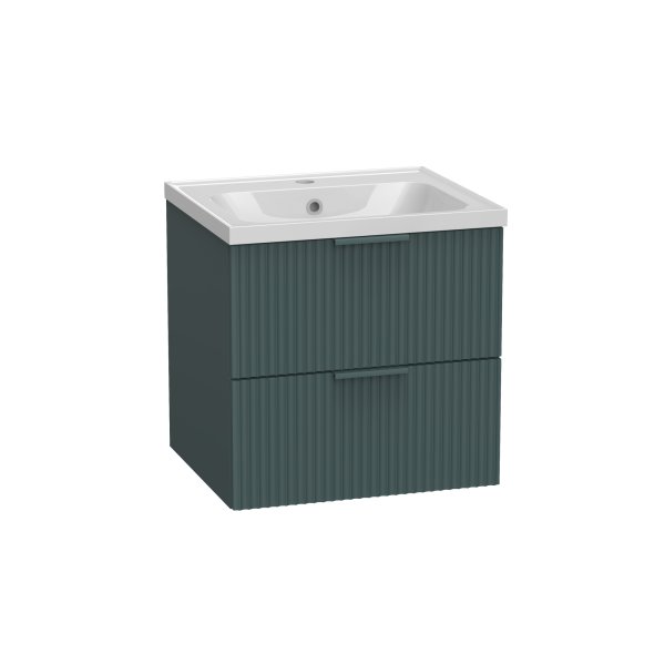 Tavistock Cadence 500mm Wall-Mounted Vanity Unit - Fluted Viridian Green