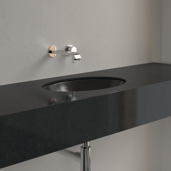 Villeroy & Boch Loop & Friends 485mm Oval Under Countertop Basin with Overflow - Black