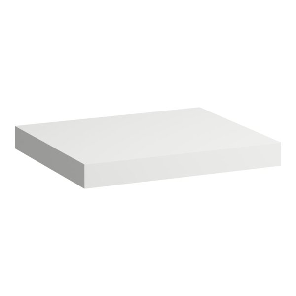Laufen Lani 600mm Countertop with Installation Brackets (without Cut-Out) - Matt White