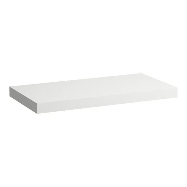 Laufen Lani 1000mm Countertop with Installation Brackets (without Cut-Out) - Matt White