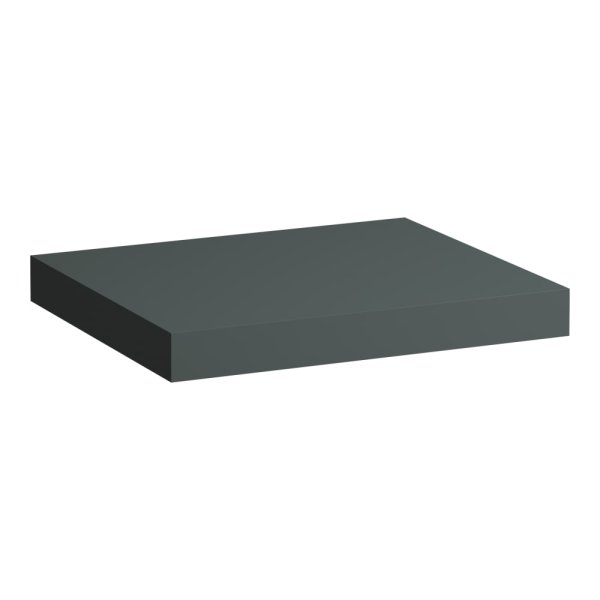 Laufen Lani 600mm Countertop with Installation Brackets (without Cut-Out) - Traffic Grey