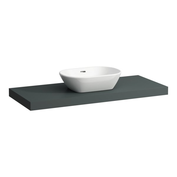 Laufen Lani 1200mm Countertop with Installation Brackets (without Cut-Out) - Traffic Grey