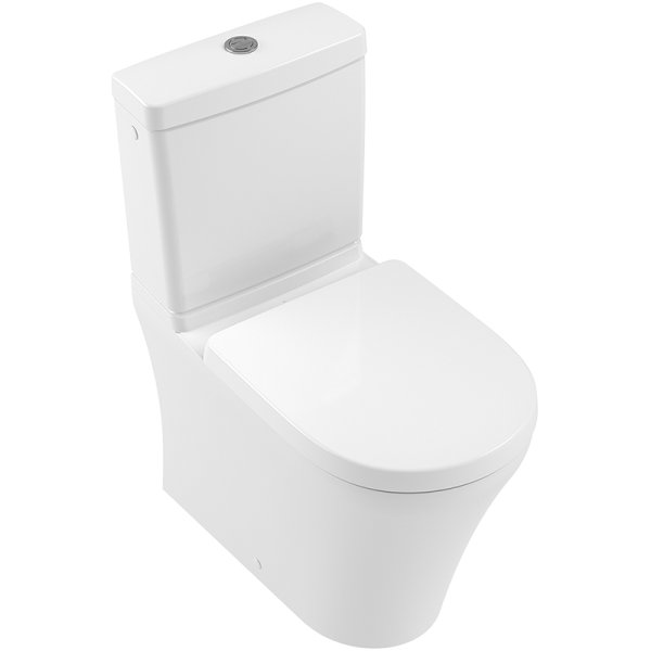 Villeroy & Boch O.Novo Compact Close-Coupled Toilet, Cistern & Soft Close Seat Combi-Pack