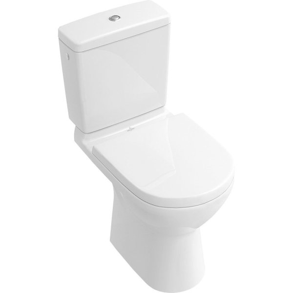 Villeroy & Boch O.Novo Open Back Close-Coupled Toilet, Cistern & Soft Close Seat Combi-Pack