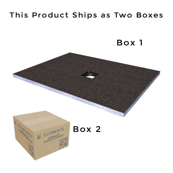 Abacus Elements 900 x 900mm Level Access Wetroom Kit with Square Centre Drain & Installation Kit