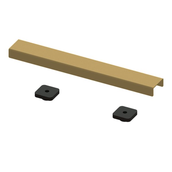 Abacus Elements 300mm Linear Waste Cover Plate - Brushed Brass