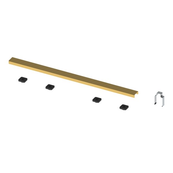 Abacus Elements 700mm Linear Waste Cover Plate - Brushed Brass
