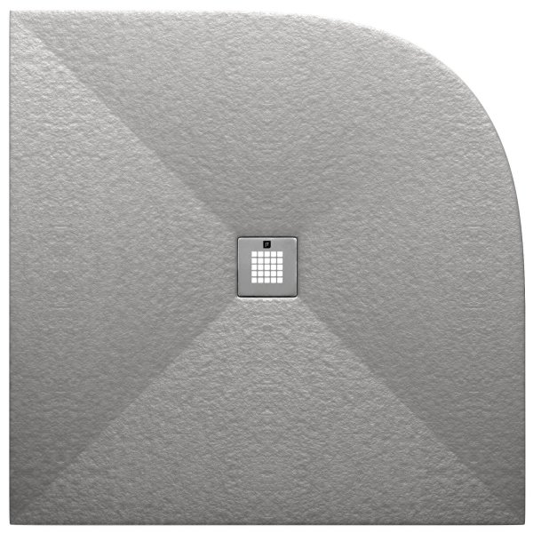 Just Trays Naturals 900mm Stone Quadrant Shower Tray - Malham Grey