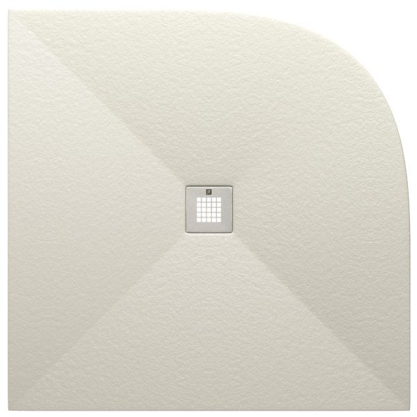 Just Trays Naturals 800mm Stone Quadrant Shower Tray - Runswick Cream