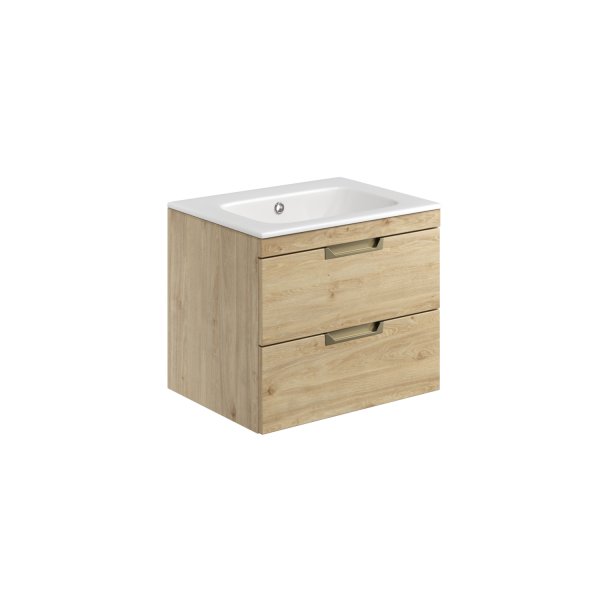 Scudo Aubrey 600mm Wall-Hung Vanity Unit - Davos Oak