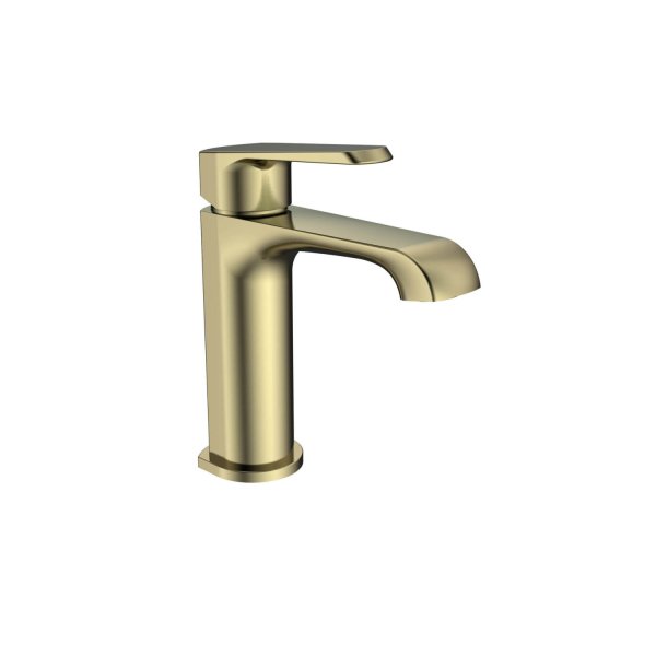 Scudo Montana Mini Mono Basin Mixer - Brushed Brass