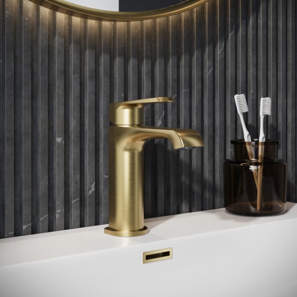 Scudo Montana Mono Basin Mixer - Brushed Brass