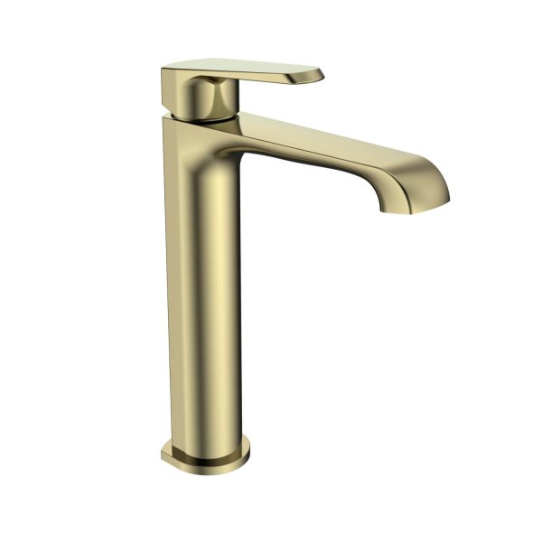 Scudo Montana Tall Mono Basin Mixer - Brushed Brass