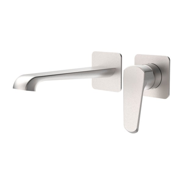 Scudo Montana Wall-Mounted Bath Mixer - Brushed Nickel
