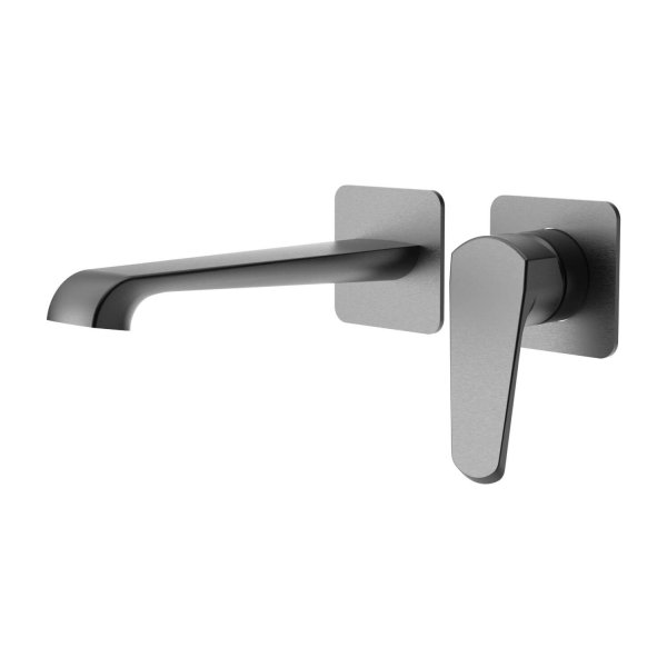 Scudo Montana Wall-Mounted Basin Mixer - Gunmetal