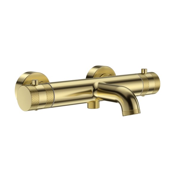 Scudo Core Wall-Mounted Bath/Shower Mixer - Brushed Brass