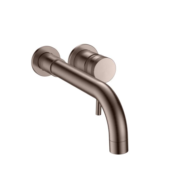 Scudo Core Wall-Mounted Basin Tap - Brushed Bronze
