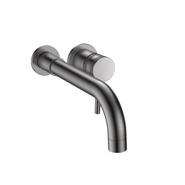 Scudo Core Wall-Mounted Basin Tap - Gunmetal