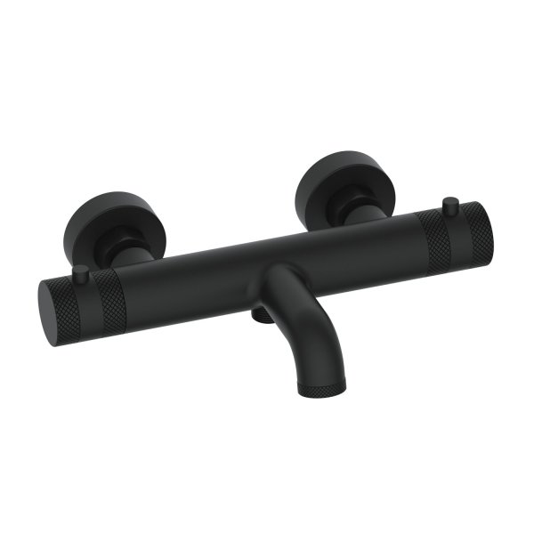 Scudo Core Wall-Mounted Bath/Shower Mixer - Matt Black