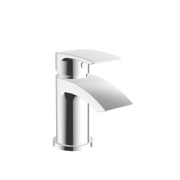 Scudo Belini Mini Mono Basin Mixer with Push Waste - Chrome