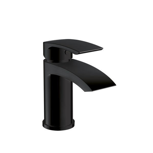 Scudo Belini Black Mono Basin Mixer - Matt Black