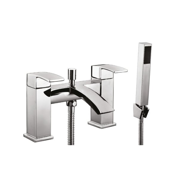 Scudo Descent Bath/Shower Mixer with Shower Kit & Wall Bracket - Chrome